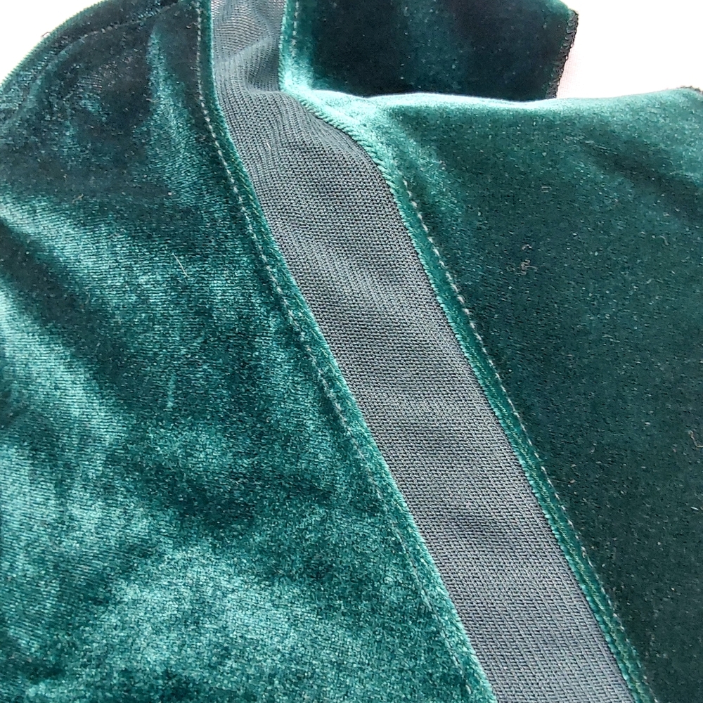 Free People Spliced Forest Green Velvet Maxi Dress - Picture 10 of 13